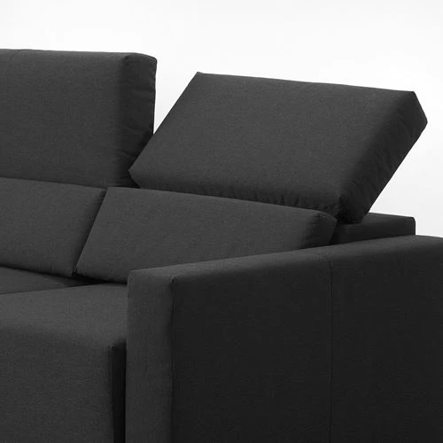 2-местный диван и козетка - IKEA ODENSLUNDA, 93x146x230см, черный, ОДЕНСЛЮНДА ИКЕА (изображение №5)