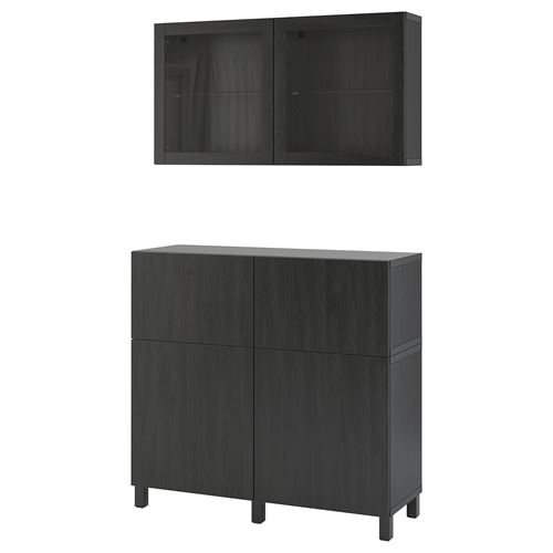 Комбинация для хранения - IKEA BESTÅ/BESTA /Беста/Бесто ИКЕА, 120x42x213 см, черный,