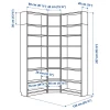 Угловой книжный шкаф - BILLY IKEA/БИЛЛИ ИКЕА, 28х136х237 см, белый (изображение №2)