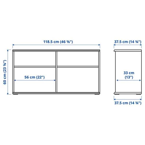 Тумба под телевизор - IKEA SKRUVBY/СКРУВБИ ИКЕА, 60х37,5х118 см, белый (изображение №6)