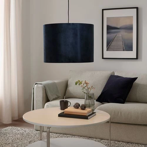 Абажур - IKEA MOLNSKIKT/МОЛЬНСКИКТ ИКЕА, 31х42 см, синий (изображение №5)