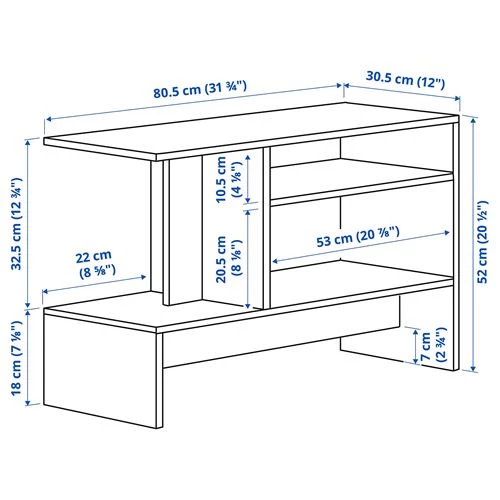 Стол на пьедестале - IKEA HOLMERUD/ХОЛМЕРУД ИКЕА, 80х31х52 см, чёрный (изображение №3)