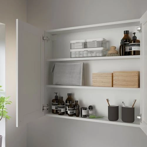 Навесной шкаф - ENHET IKEA/ЭНХЕТ ИКЕА, 80x15x75 см, белый (изображение №3)