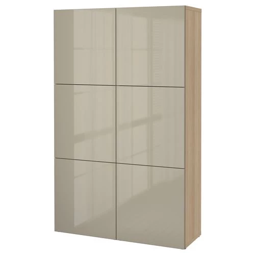 Комбинация для хранения - IKEA BESTÅ/BESTA/Беста/Бесто ИКЕА, 120x40x192 см, серый, (изображение №1)