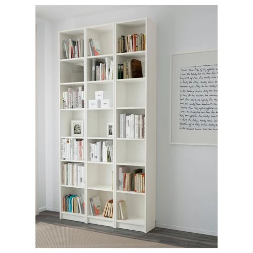 Открытый книжный шкаф - BILLY IKEA/БИЛЛИ ИКЕА, 28х120х237 см, белый (изображение №2)