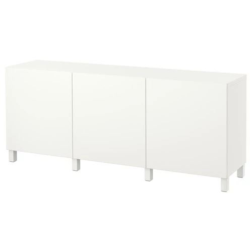 Комбинация для хранения - IKEA BESTÅ/BESTA/БЕСТА/БЕСТО ИКЕА, 180x40x74 см, белый, (изображение №1)