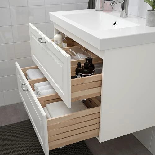 Шкаф для раковины с 2 ящиками - IKEA GODMORGON, 80x47x58 см, белый ГОДМОРГОН ИКЕА (изображение №3)