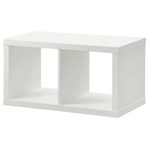 Стеллаж 2 ячейки - IKEA KALLAX, 77х41 см, белый, КАЛЛАКС ИКЕА (изображение №1)