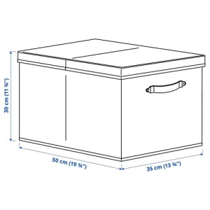 Органайзер с крышкой - IKEA BLÄDDRARE/BLADDRARE, 35x50x30 см, белый, БЛЭДДРАРЕ ИКЕА