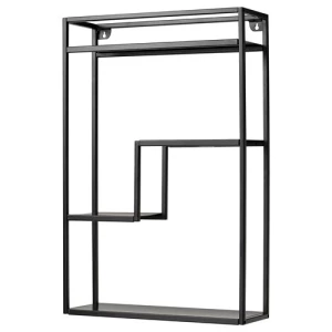 Настенная полка - LINDÅSEN IKEA/ ЛИНДОСЕН ИКЕА, 40х60х13 см, черный