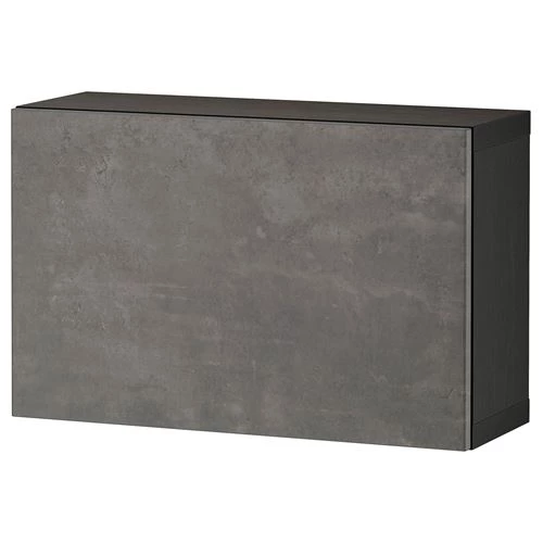 Навесной шкаф - IKEA BESTÅ/BESTA, 60x22x38 см, серый, Бесто ИКЕА (изображение №1)