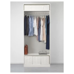 Гардероб - IKEA PAX/FLISBERGET,  100x60x236 см, белый/светло-бежевый  ПАКС/ФЛИСБЕРГЕТ ИКЕА