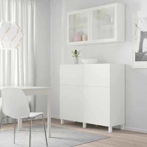 Комбинация для хранения - IKEA BESTÅ/BESTA/ Беста/Бесто ИКЕА, 120x42x213 см, белый, (изображение №6)