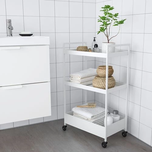 Тележка - IKEA NISSAFORS, белый, 50-5x30x83 см, НИССАФОРС ИКЕА (изображение №3)