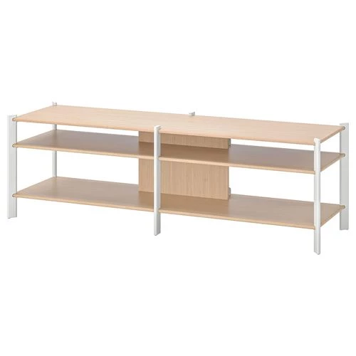 Тумба под ТВ - IKEA JATTESTA/JÄTTESTA, 160x40x49 см, белый/светлый бамбук ИКЕА (изображение №1)