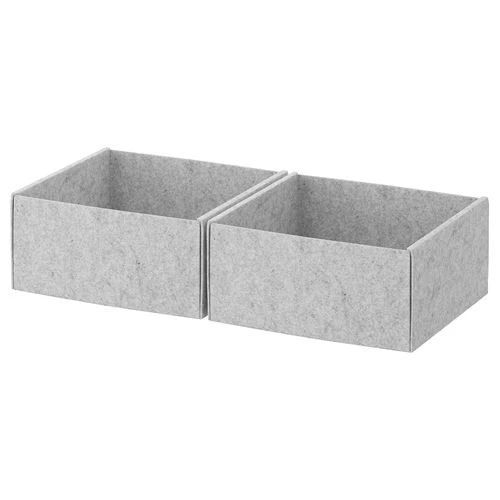 Коробка - IKEA KOMPLEMENT, 25x27x12 см, светло-серый КОМПЛИМЕНТ ИКЕА (изображение №1)