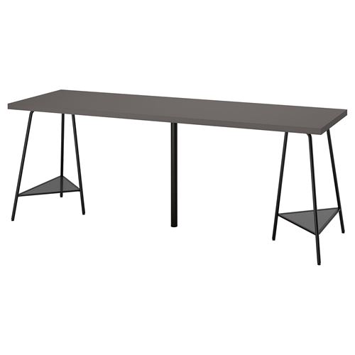 Письменный стол - IKEA LAGKAPTEN/TILLSLAG, 200х60 см, темно-серый/черный, ЛАГКАПТЕН/ТИЛЛЬСЛАГ ИКЕА