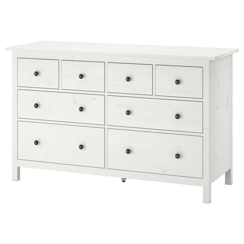 Комод с 8 ящиками - IKEA HEMNES, 96x160 см, белый, ХЕМНЭС ИКЕА (изображение №1)