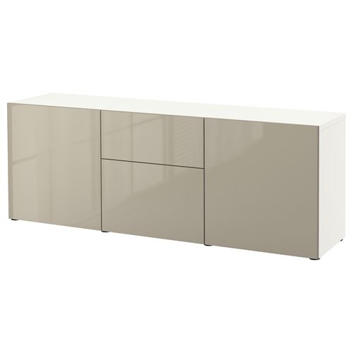 Комбинация для хранения - IKEA BESTÅ/BESTA/БЕСТА/БЕСТО ИКЕА, 180x42x65 см, серый