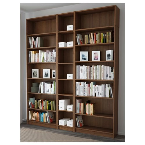 Открытый книжный шкаф - BILLY IKEA/БИЛЛИ ИКЕА, 28х200х237 см, коричневый (изображение №2)
