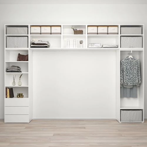 Платяной шкаф PLATSA/IKEA/ ПЛАТСА ИКЕА,340x42x241, белый (изображение №2)