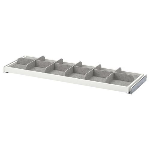 Выдвижная полка с разделителем - IKEA KOMPLEMENT, 100x35 см, белый КОМПЛИМЕНТ ИКЕА