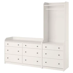 Комбинация для хранения - HAUGA IKEA/ ХАЮГА ИКЕА,208x199х46. белый