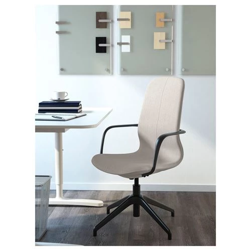 Офисный стул - IKEA LÅNGFJÄLL/LANGFJALL, 67x67x104см, белый, ЛОНГФЬЕЛЛЬ ИКЕА (изображение №2)