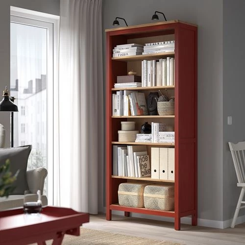 Открытый книжный шкаф - IKEA HEMNES, 90x197 cm, коричневый, ХЕМНЭС ИКЕА (изображение №2)