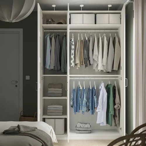 Гардероб - IKEA PAX/BERGSBO/ПАКС/БЕРГСБУ ИКЕА, 150x60x236 см, белый (изображение №2)