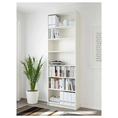 Открытый книжный шкаф - BILLY IKEA/БИЛЛИ ИКЕА, 28х80х237 см, белый (изображение №2)