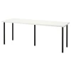 Письменный стол - IKEA LAGKAPTEN/ADILS, 200х60 см, белый/черный, ЛАГКАПТЕН/АДИЛЬС ИКЕА