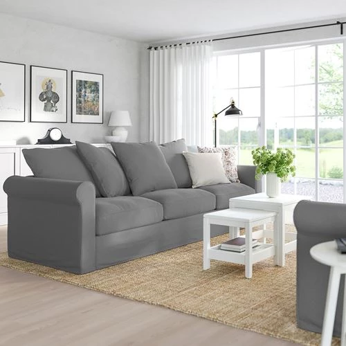 3-местный диван - IKEA GRÖNLID/GRONLID,  98x247см, серый, ГРОНЛИД ИКЕА (изображение №2)