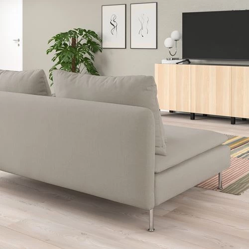 3-местный диван - IKEA SÖDERHAMN/SODERHAMN/СЁДЕРХАМН ИКЕА, 83х99х186 см, серый (изображение №3)