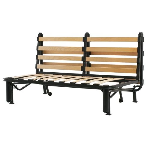 Каркас 2-местного дивана-кровати - IKEA LYCKSELE, 87x100x142см, коричневый/светло-коричневый, ЛИКСЕЛЕ ИКЕА (изображение №1)