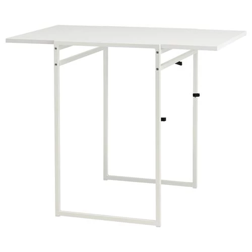 Раскладной кухонный стол - IKEA MUDDUS, 92/48х60х74 см, белый, ИКЕА (изображение №2)