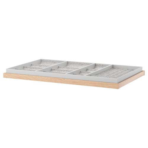 Выдвижная полка со вставкой - IKEA KOMPLEMENT, 100x58 см, под беленый дуб КОМПЛИМЕНТ ИКЕА