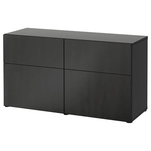 Комбинация для хранения - IKEA BESTÅ/BESTA/Беста/Бесто ИКЕА, 120x42x65 см, черный, (изображение №1)