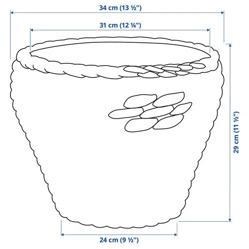Горшок для растений - IKEA DRUVFLÄDER/DRUVFLADER, 24 см, коричневый, ДРУВФЛЭДЕР ИКЕА (изображение №4)