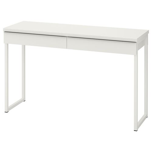 Письменный стол с ящиками - IKEA BESTÅ/BESTA/BURS, 120x40 см, белый, БЕСТО/БУРС ИКЕА