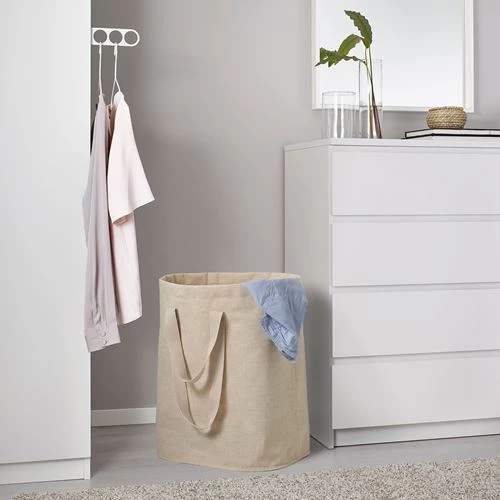 Мешок для белья - IKEA PURRPINGLA, 58х47 см, бежевый, ПУРРИНГЛА ИКЕА (изображение №5)