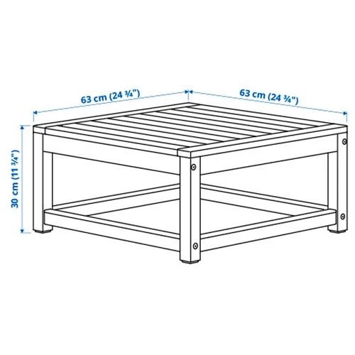 Стол садовый - IKEA NÄMMARÖ/NAMMARO, 30х63 см, коричневый, ИКЕА (изображение №9)