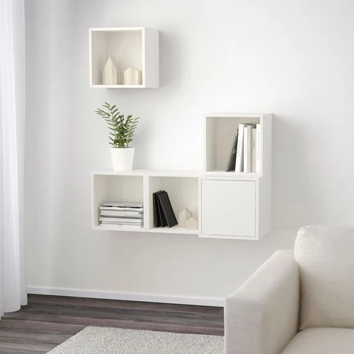 Комбинация навесных шкафов - IKEA EKET, 105x35x120 см, белый, ЭКЕТ ИКЕА (изображение №2)