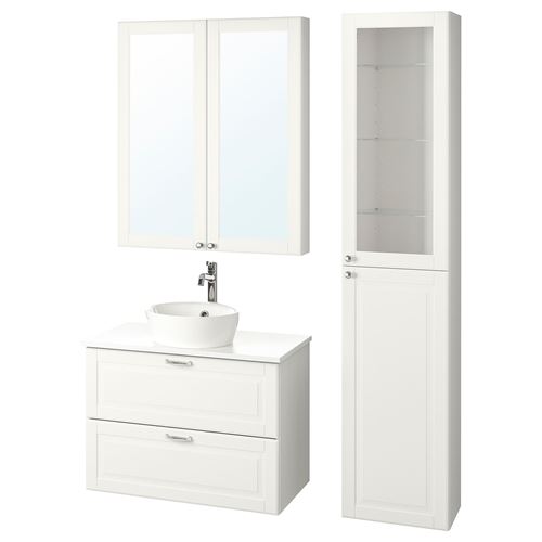 Комплект мебели для ванной - IKEA GODMORGON/TOLKEN/KATTEVIK, 82 см, белый ГОДМОРГОН/ТОЛКЕН/КАТТЕВИК ИКЕА