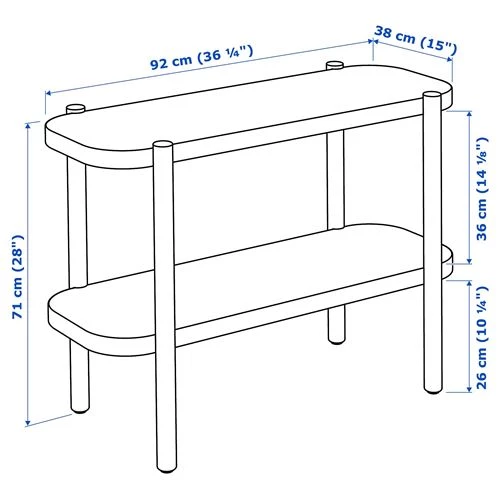 Консольный стол - IKEA LISTERBY/ЛИСТЕРБИ  ИКЕА , 71х92х38 см, оранжевый (изображение №4)