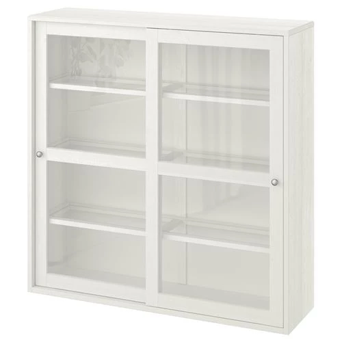 Шкаф-витрина - IKEA HAVSTA, 121x123x35 см, белый ХАВСТА ИКЕА (изображение №2)