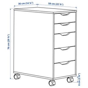 Блок хранения - IKEA ALEX, 36x70 см, белый, Алекс ИКЕА