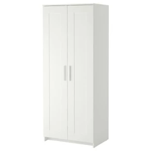 Шкаф платяной 2-дверный - IKEA BRIMNES, 78х190 см, белый, БРИМНЭС/БРИМНЕС ИКЕА