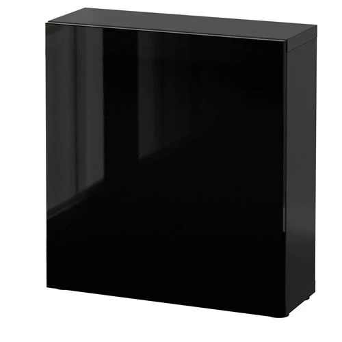 Шкаф - IKEA BESTÅ/BESTA/ Бесто ИКЕА, 60x22x64  см, черный (изображение №1)