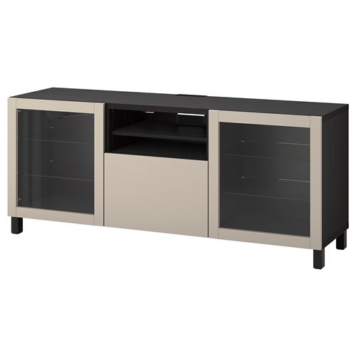 Тумба под ТВ - IKEA BESTÅ/BESTA, 180x42x74 см, черный, Бесто ИКЕА